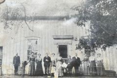 AW Campbell Family in front of the Campbell House