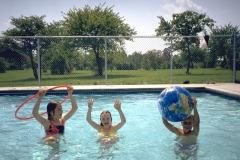 Kids playing in swimming pool