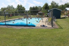 Fenced off Swimming pool area