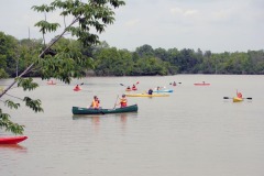 Canoeing on the lake