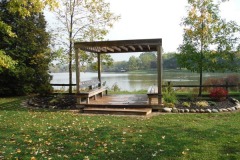 Gazebo overlooking the lake
