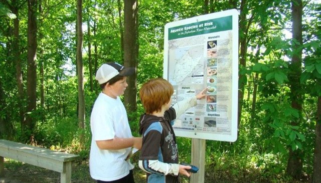 Junior Students participating in a Geocaching Class