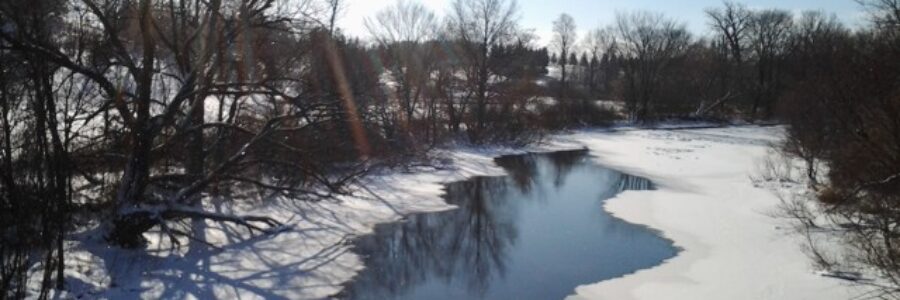 Image of thawing Ice on the Sydenham River