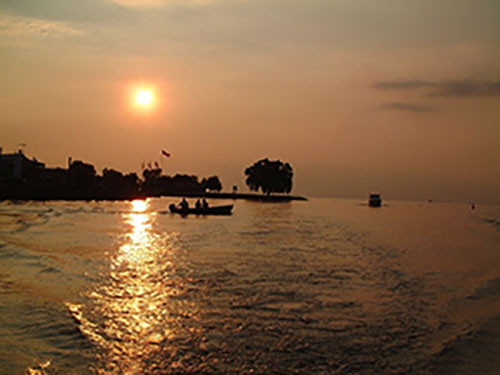 lake st. clair at night