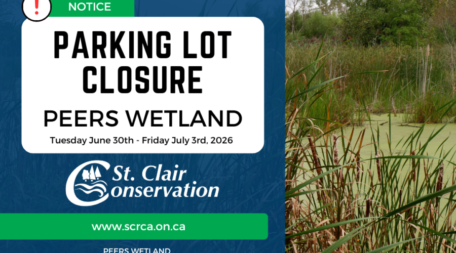 Notice of Temporary Parking Lot Closure at Peers Wetland Commencing on June 30th, 2026